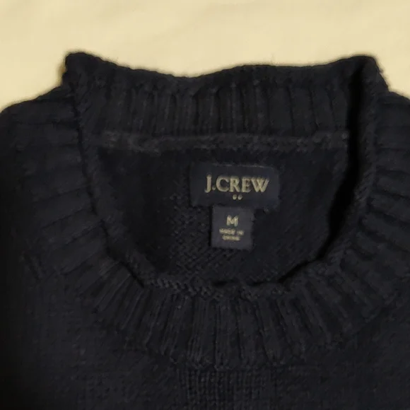 J. Crew Men's Deep Blue Crewneck Sweater - Picture 3 of 4